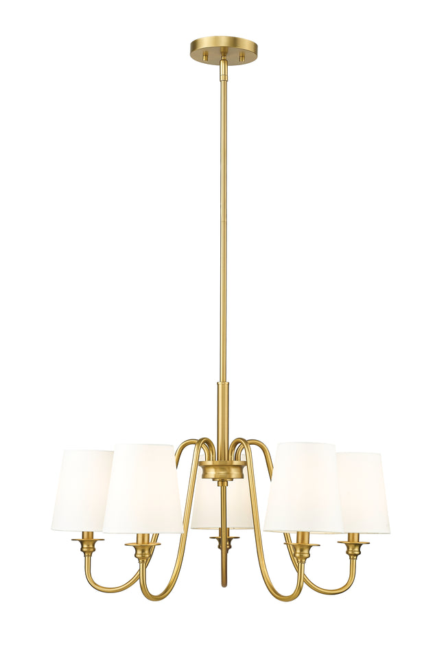 7509-5-26MGLD - Gianna 5 Light 26" Chandelier - Modern Gold