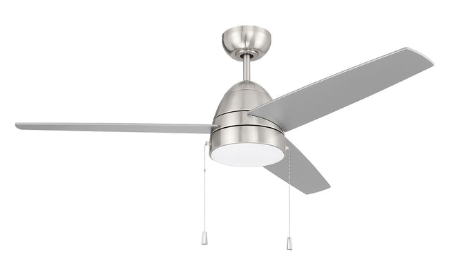 CZY52BNK3 - Cozy 52" 3-Blade Ceiling Fan 52" 3 Blade Ceiling Fan with Light Kit - Brushed Nickel