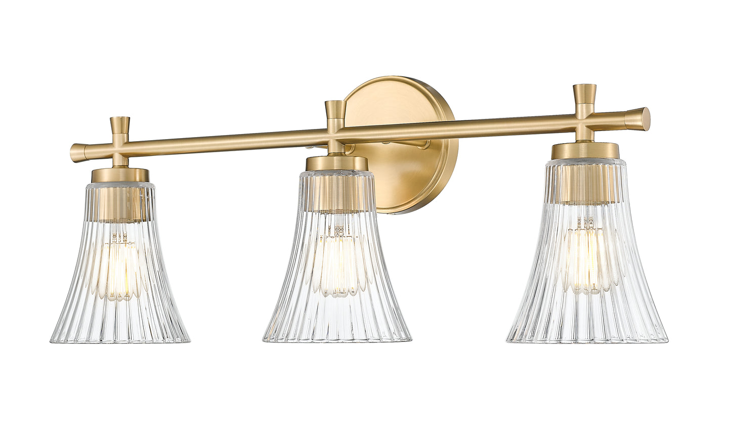7519-3V-MGLD - Belle 3 Light 24" Vanity - Modern Gold