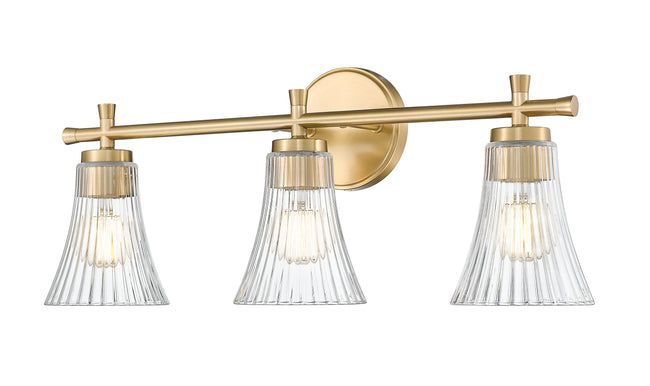 7519-3V-MGLD - Belle 3 Light 24" Vanity - Modern Gold