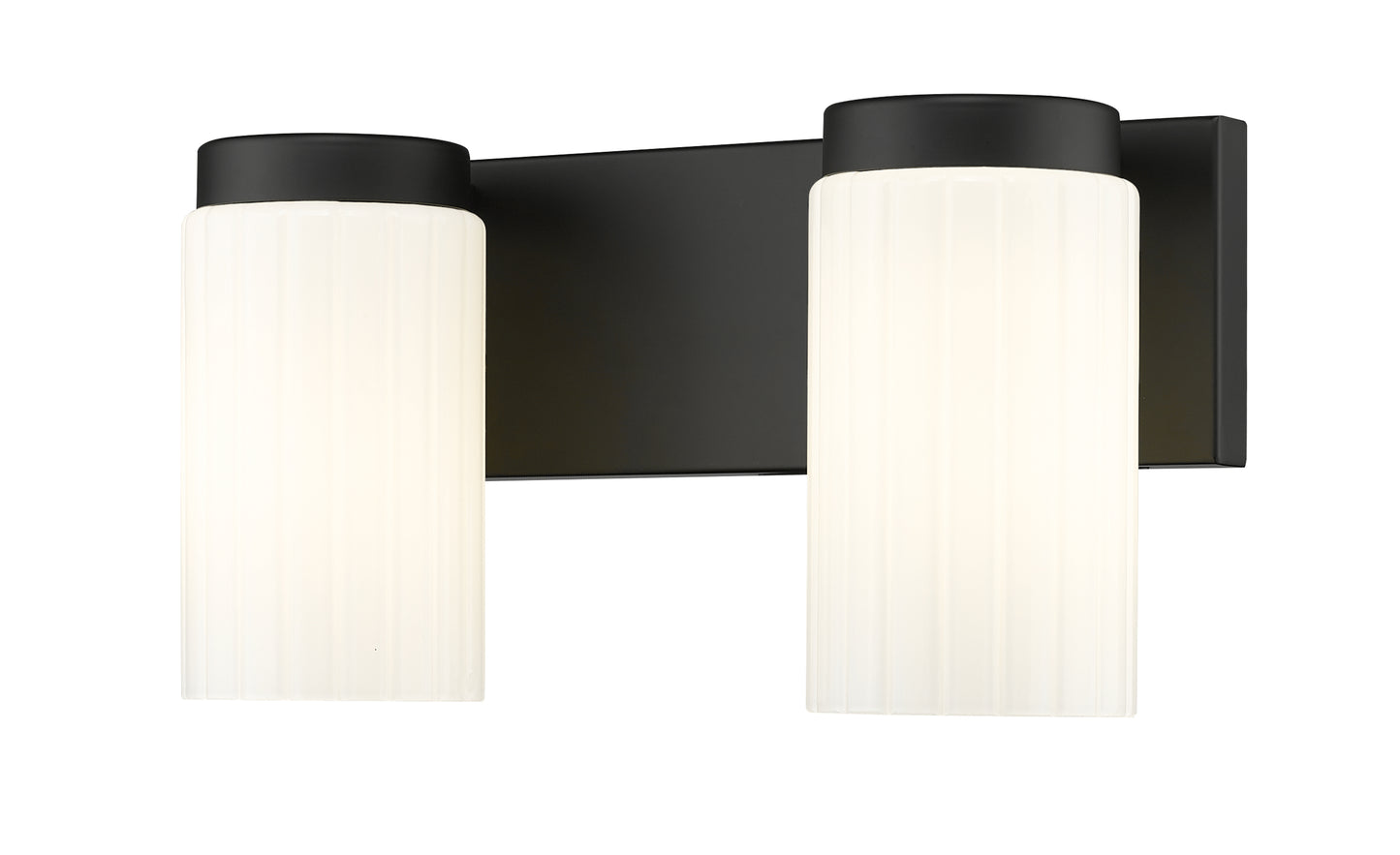 746-2V-MB - Burk 2 Light 14" Vanity - Matte Black