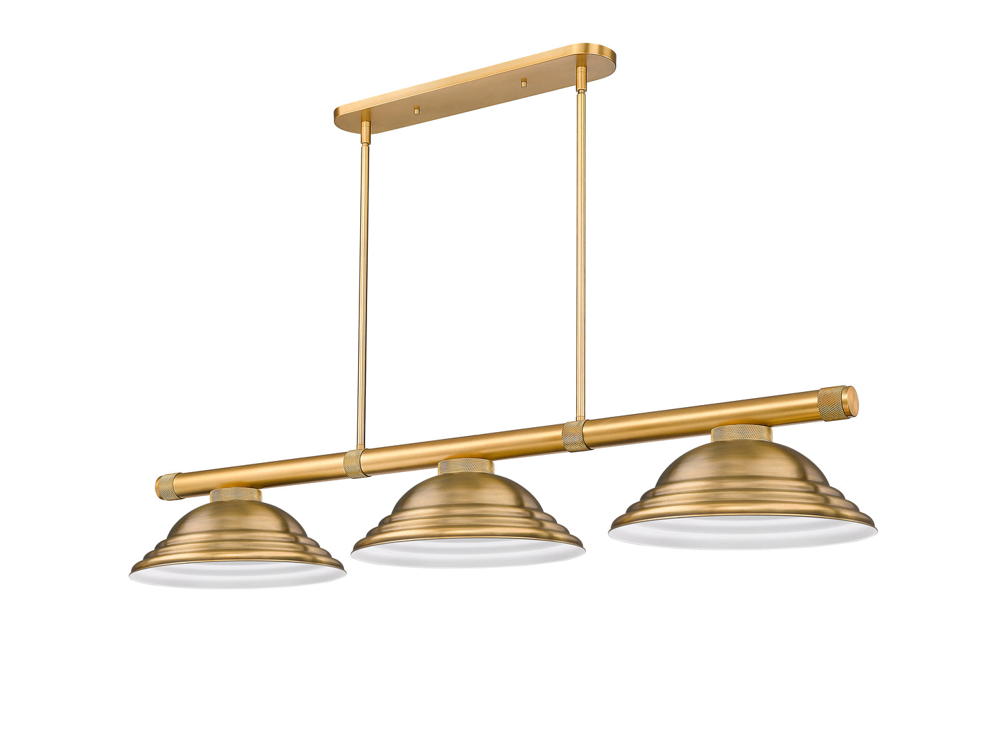 3050-3RB-SRB - Vanguard 3 Light 59" Billiard - Rubbed Brass