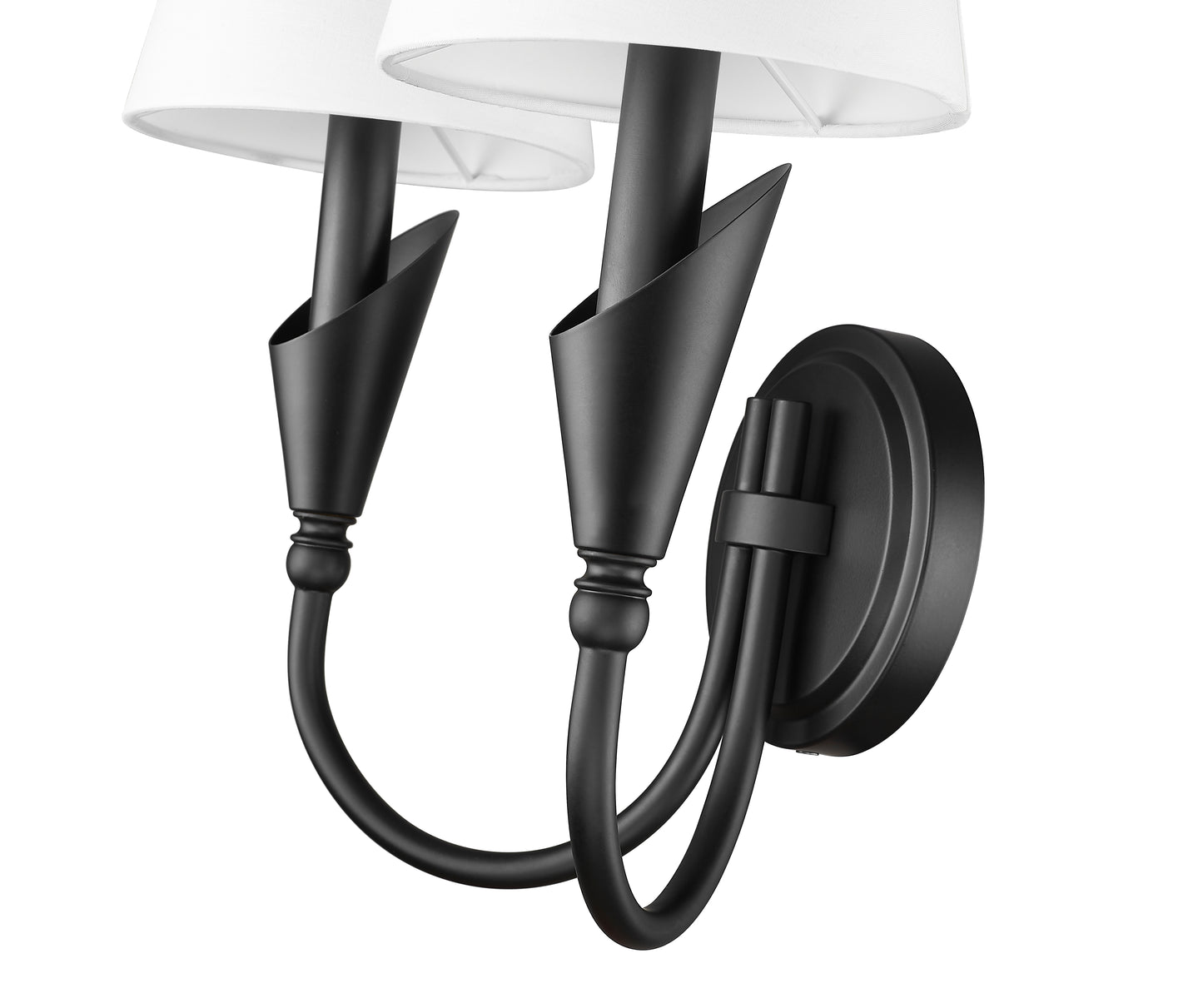 4014-2S-MB - Claudelle 2 Light Wall 14" Sconce - Matte Black