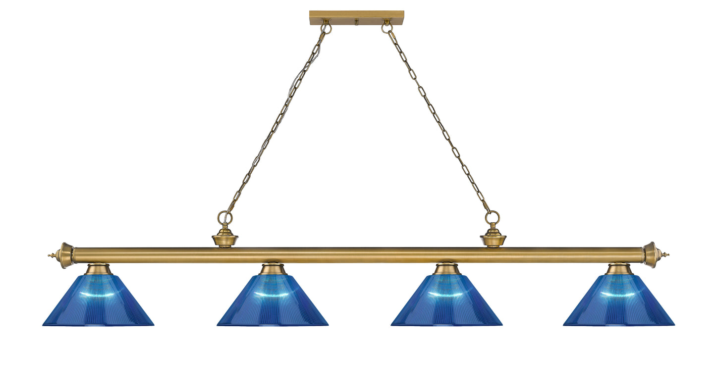2306-4RB-ARDB - Cordon 4 Light 81" Billiard - Rubbed Brass