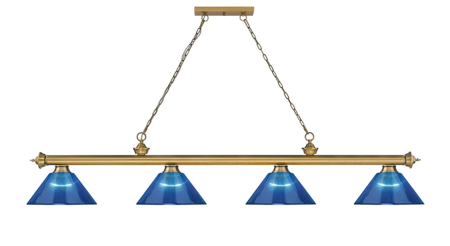 2306-4RB-ARDB - Cordon 4 Light 81" Billiard - Rubbed Brass