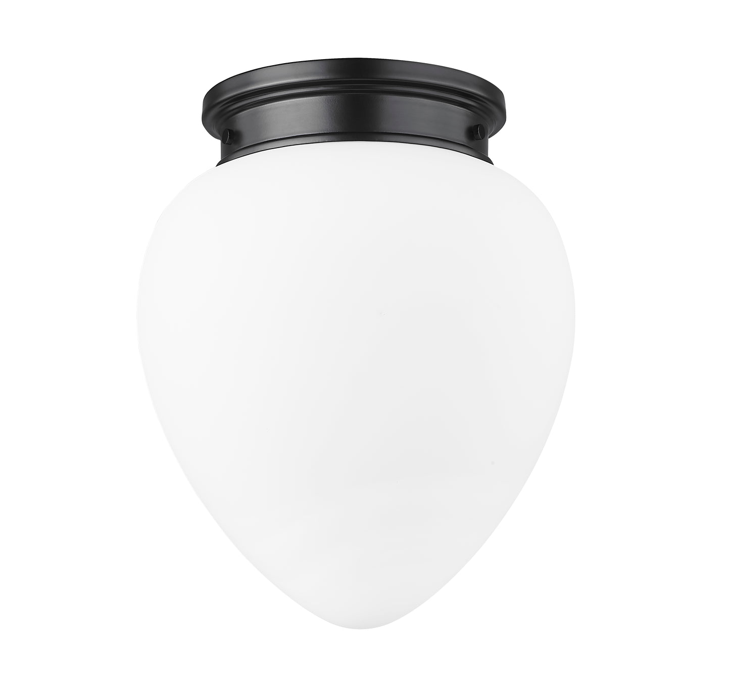 1945F12-MB - Gideon 1 Light Flush 12" Mount - Matte Black
