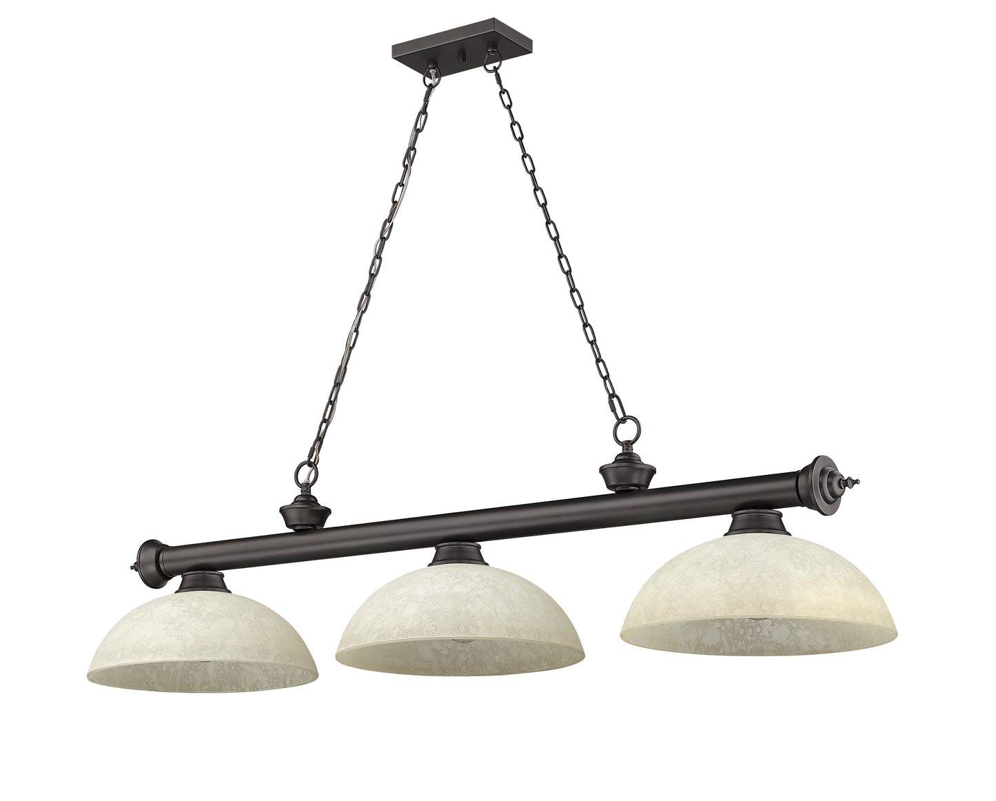 2306-3BRZ-DGM14 - Cordon 3 Light 57" Billiard - Bronze