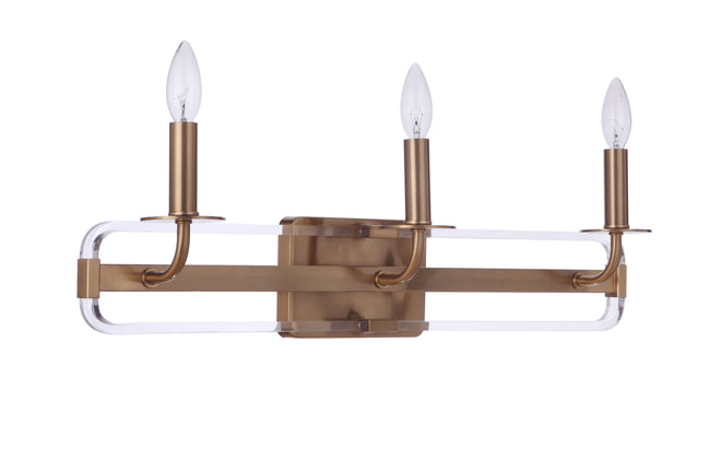 57703-SB - Graclyn 3 Light 25" Wide Vanity Light - Satin Brass