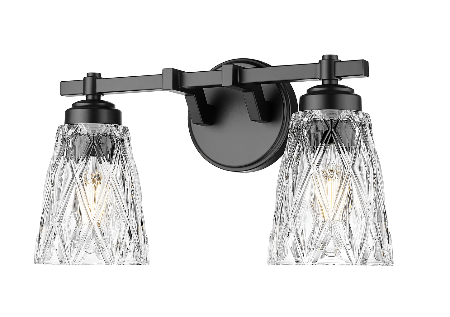 1960-2V-MB - Andree 2 Light 16" Vanity - Matte Black