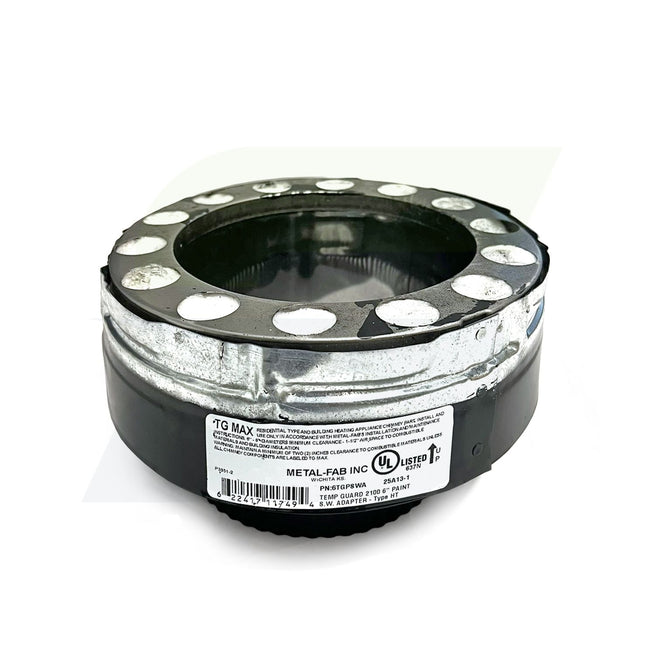 6TGPSWA - 6" Temp Guard 2100 Degree Painted Single Wall Adapter