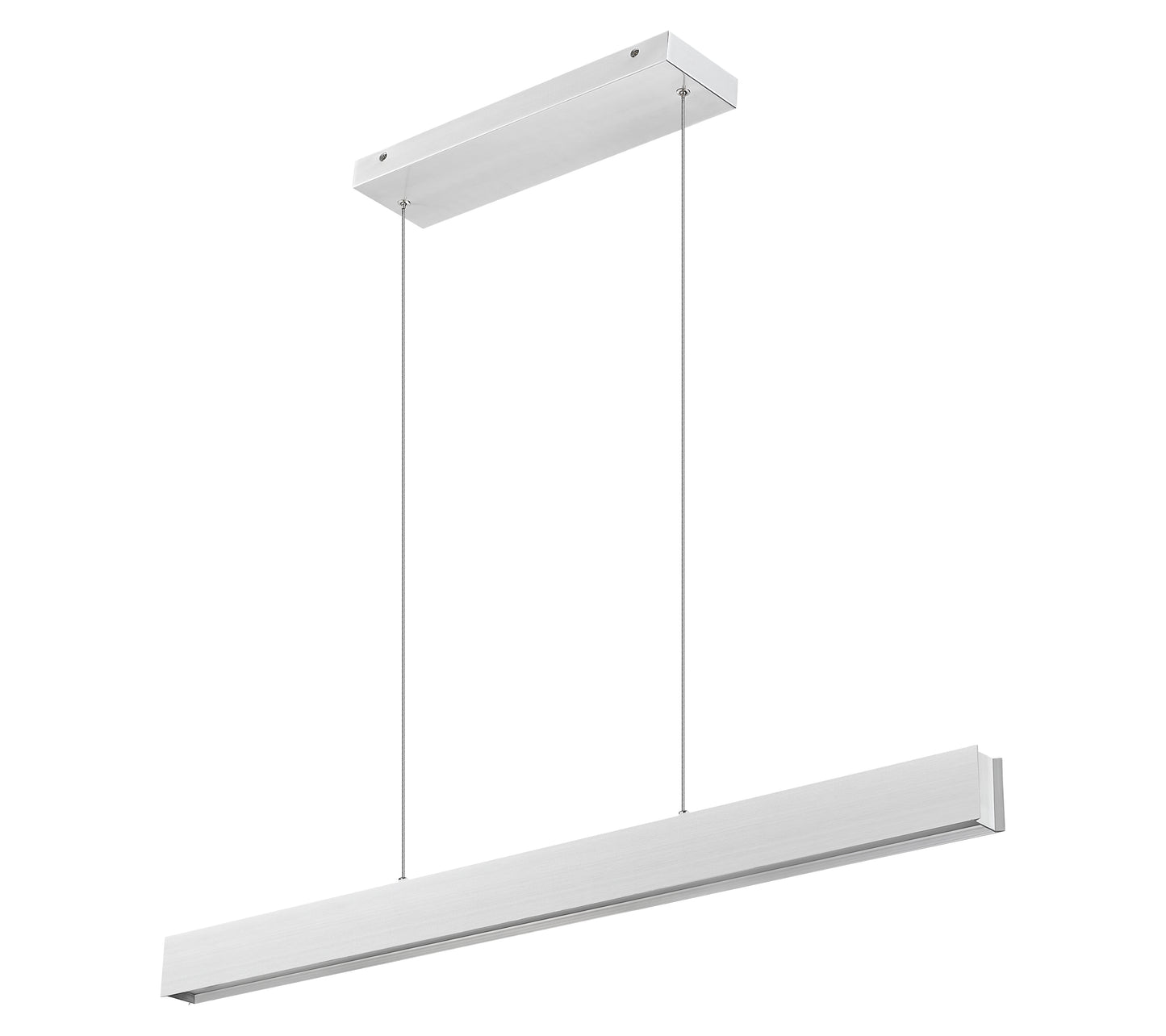 1016-45L-BN-LED - Hudson 1 Light Linear 45" Chandelier - Brushed Nickel