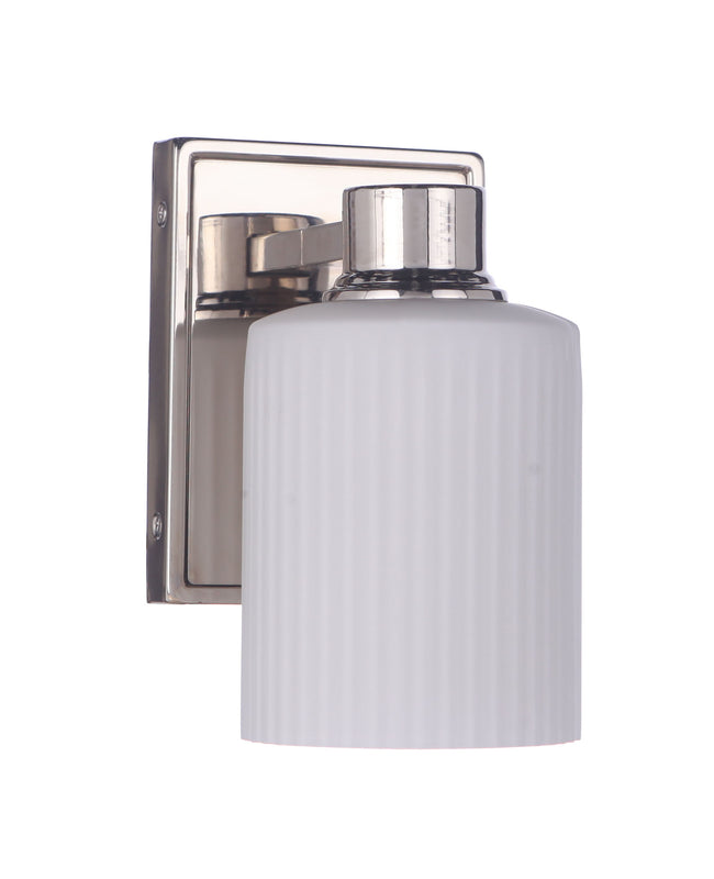 12905PLN1 - Bretton 1 Light 8" High Wall Sconce - Polished Nickel