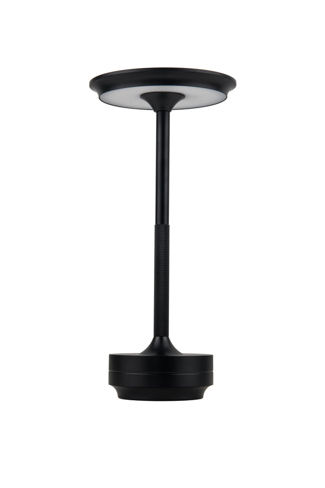 86294FB-TR - Riki 1 Light 11" High LED Rechargeable Lamp - Flat Black