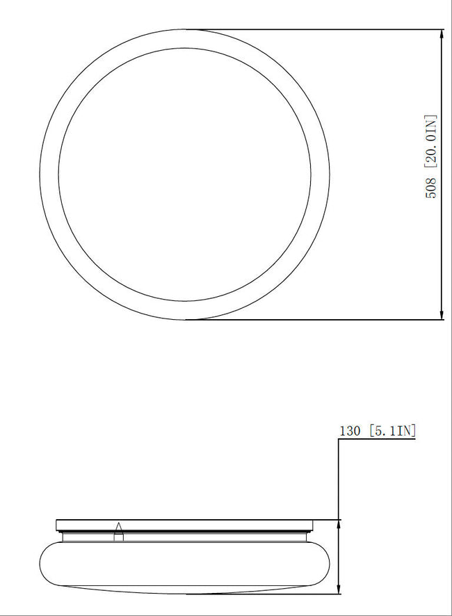 1025F20-BN-LED - Soleil 1 Light Flush 20" Mount - Brushed Nickel