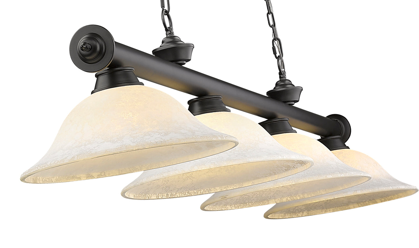 2306-4BP-WM16 - Cordon 4 Light 82" Billiard - Bronze Plate