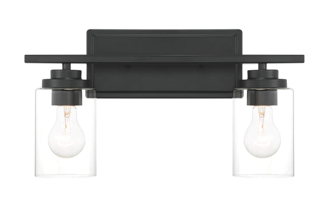 20417FB2 - Clark 2 Light 17" Wide Vanity Light - Flat Black