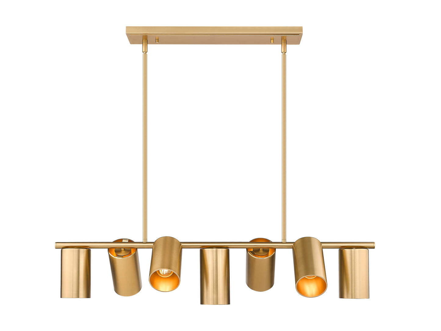 7520-7L-MGLD - Lumina 7 Light Linear 42" Chandelier - Modern Gold