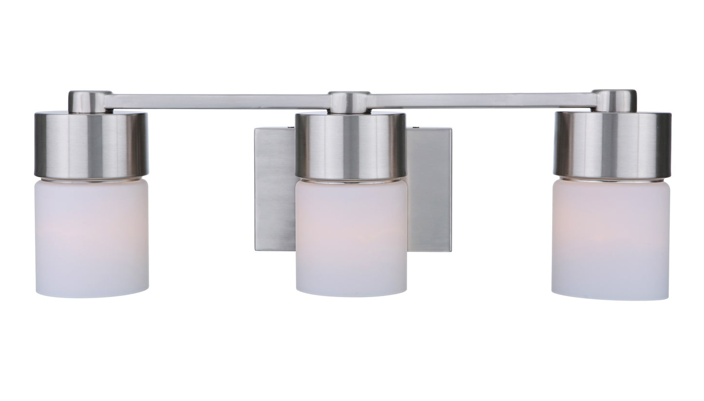 12322BNK3 - District 3 Light 22" Wide Vanity Light - Brushed Nickel