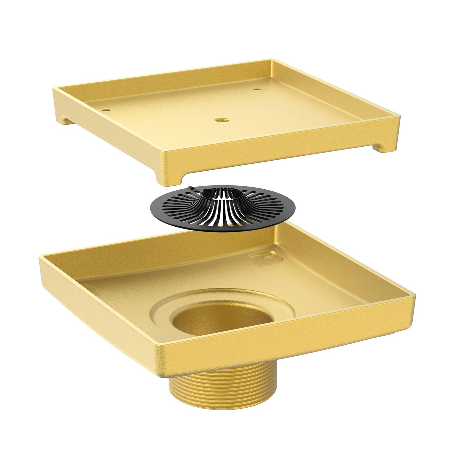 ETID-6-CG - 6" Legacy Solid Forged Brass Tile-In Drain - Champagne Gold