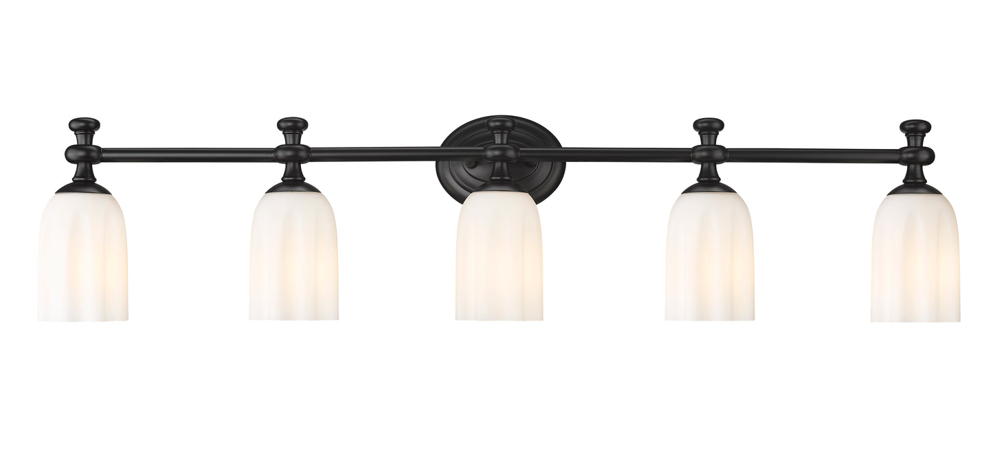 1102-5V-MB - Orion 5 Light 40" Vanity - Matte Black