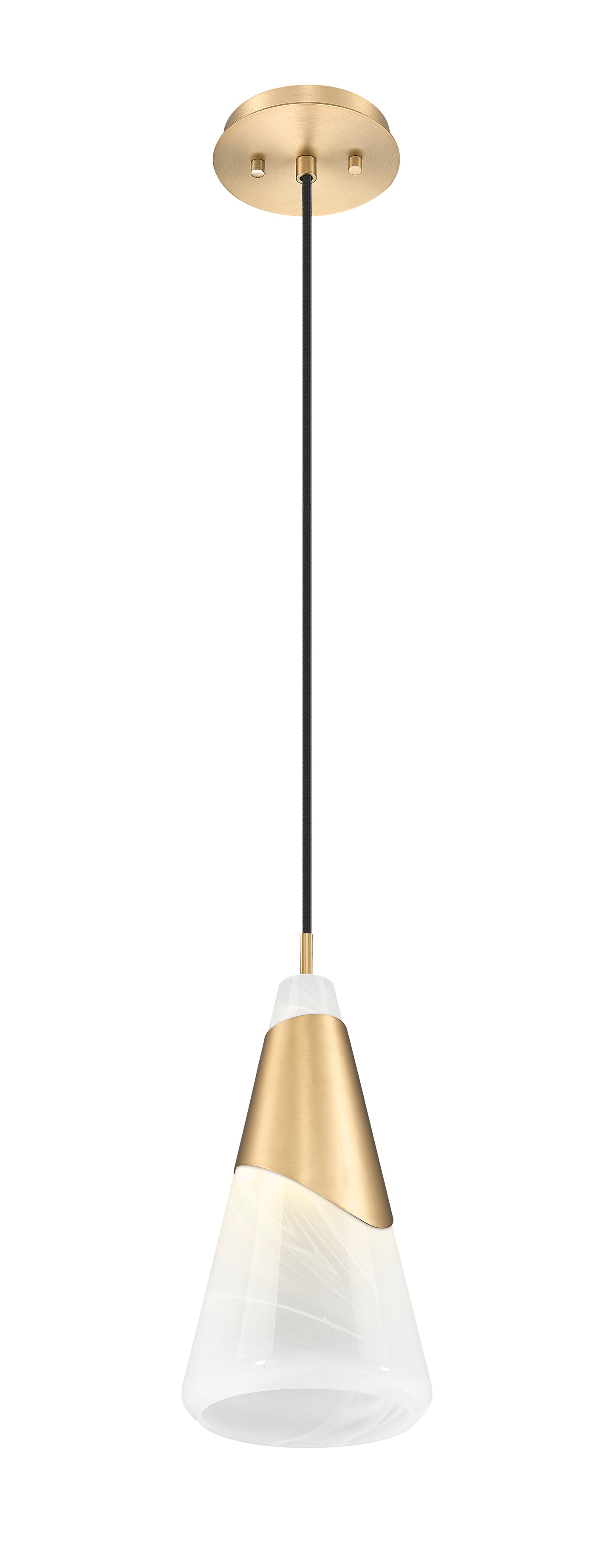 828P7-MGLD - Aimie 1 Light 7" Pendant - Modern Gold