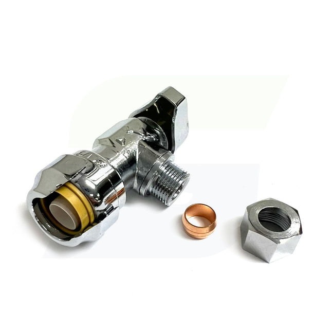 23036-0000LF - 1/2" SharkBite x 3/8" Compression Brass Angle Stop Lead Free