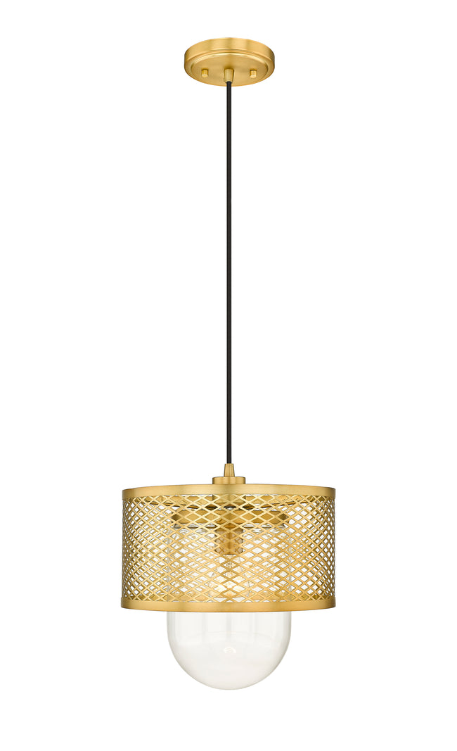 3037P11-RB - Kipton 1 Light 11" Pendant - Rubbed Brass
