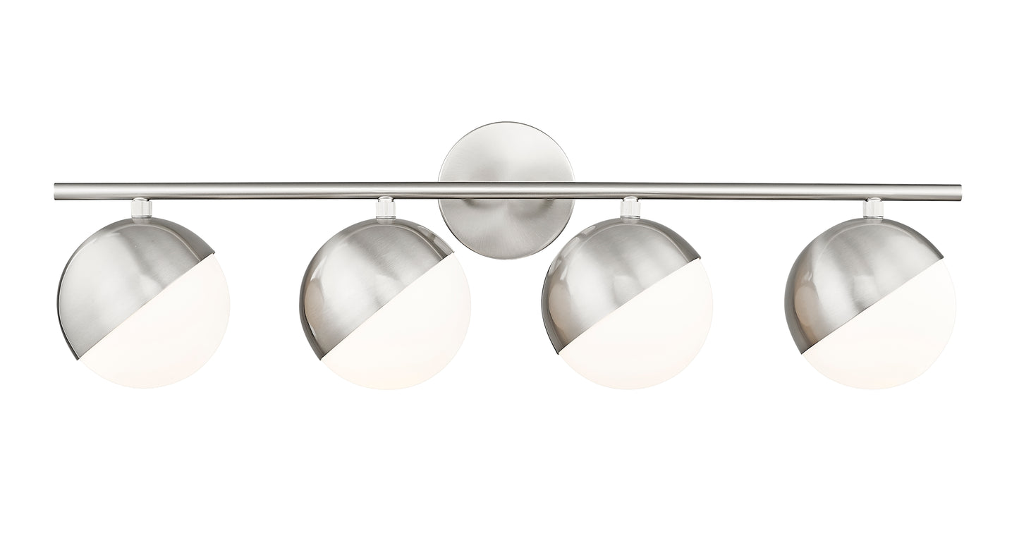 7517-4V-BN - Realm Sphere 4 Light 32" Vanity - Brushed Nickel
