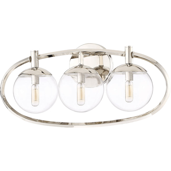 45503-PLN - Piltz 3 Light 23" Wide Vanity Light - Polished Nickel