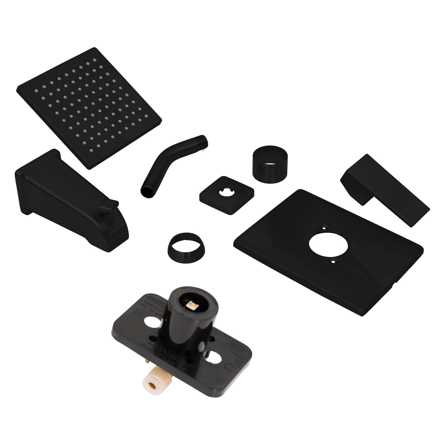 RBCN2-SHS-MB - Rubicon Modern Shower System in Matte Black