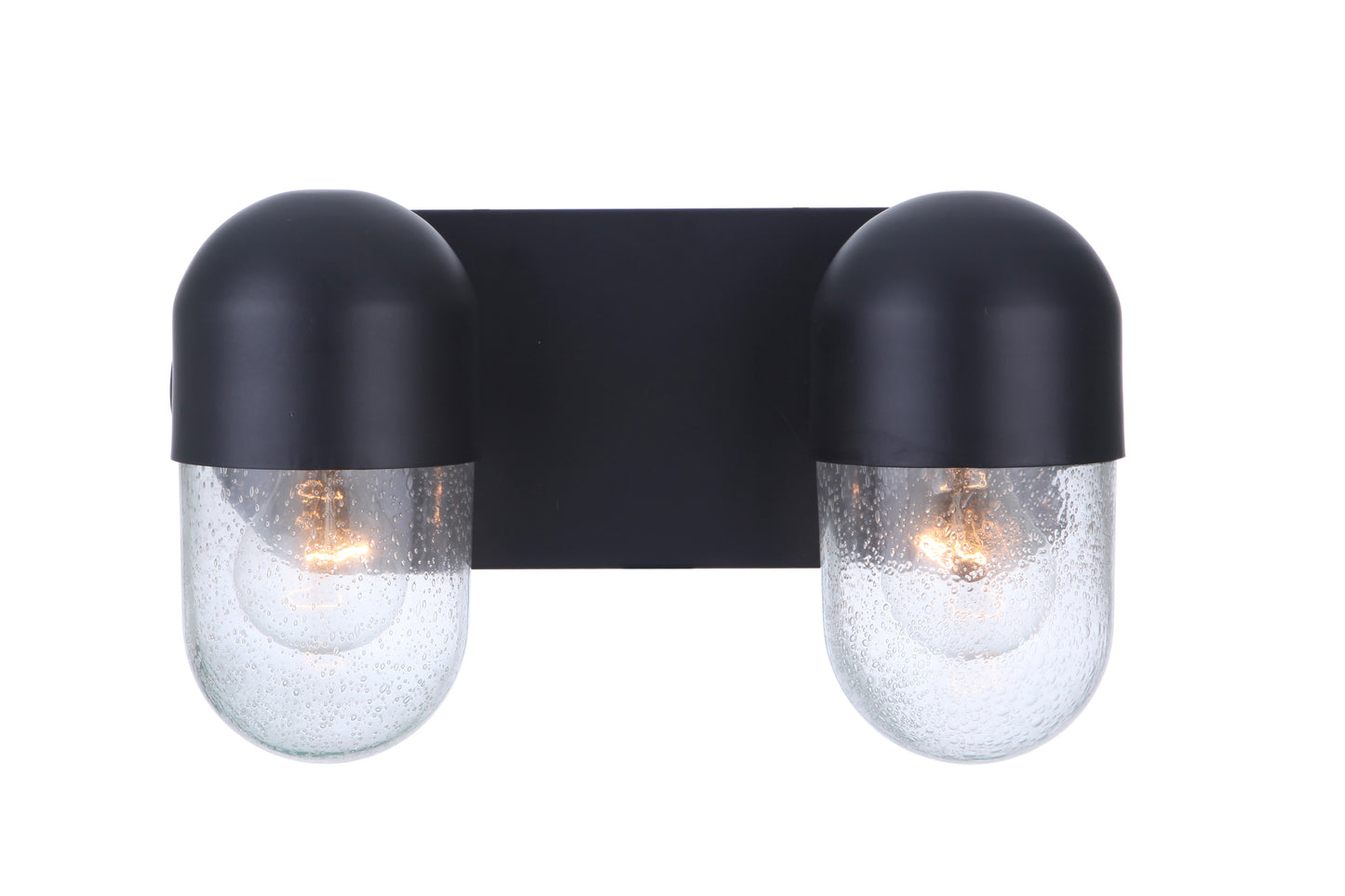 55002-FB - Pill 2 Light 13.75" Wide Vanity Light - Flat Black