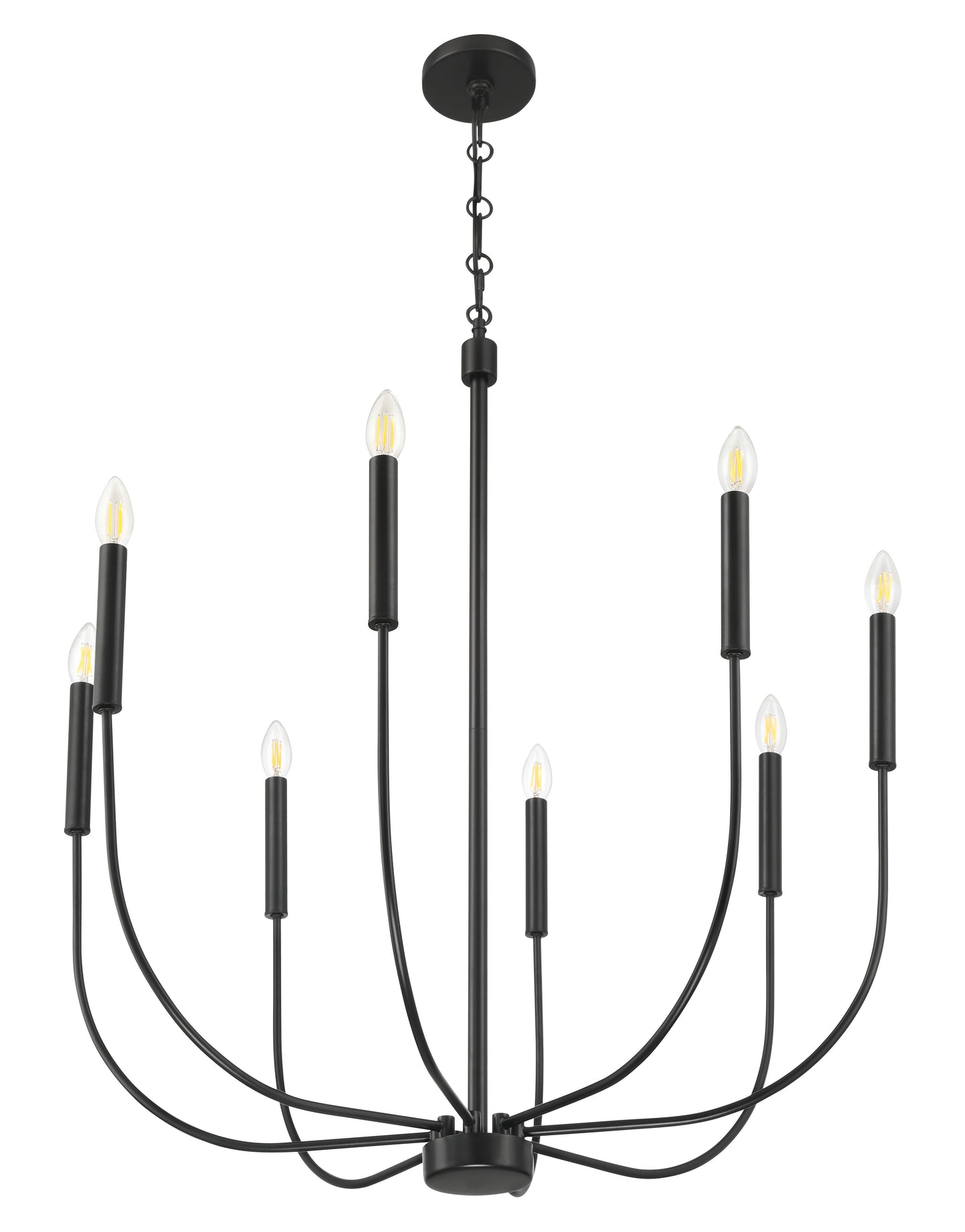 59828-FB - Traci 8 Light 31" Wide Chandelier - Flat Black