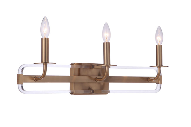 57703-SB - Graclyn 3 Light 25" Wide Vanity Light - Satin Brass