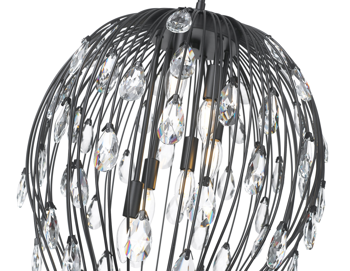 1957P18-MB - Gabriella 6 Light 18" Pendant - Matte Black