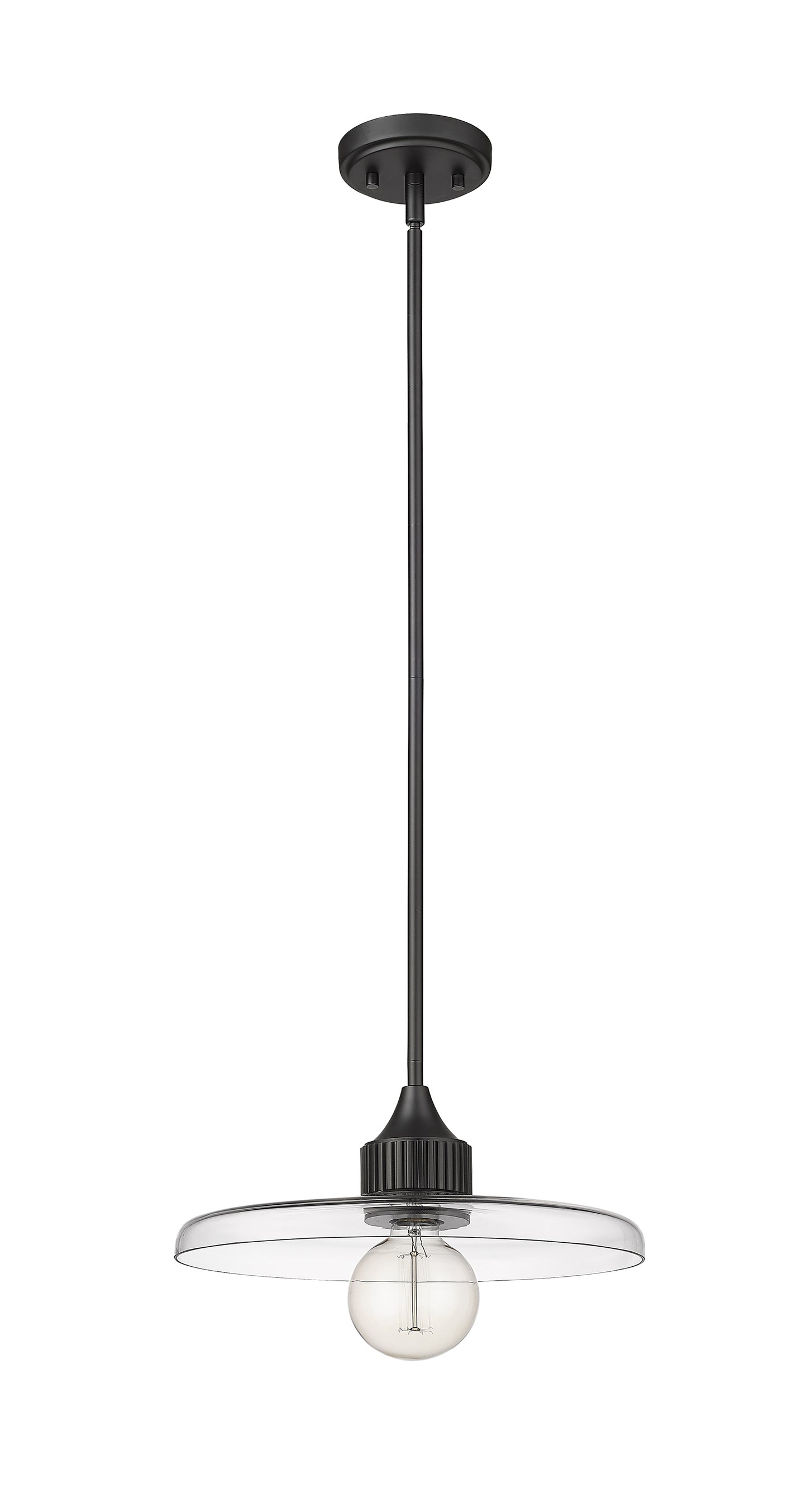 821P14-MB - Paloma 1 Light 14" Pendant - Matte Black
