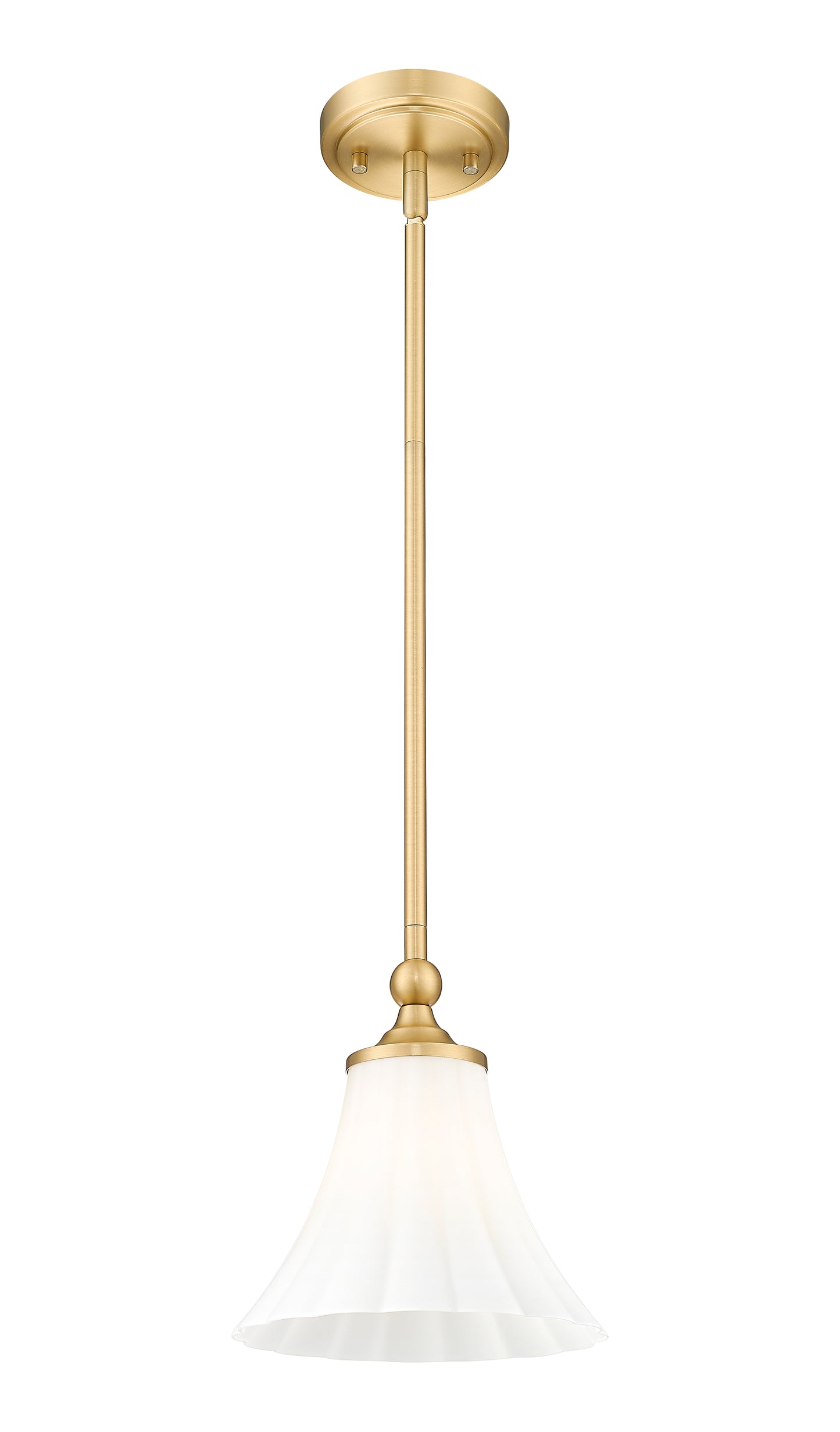 1958P8-MGLD - Fleur 1 Light 8" Pendant - Modern Gold