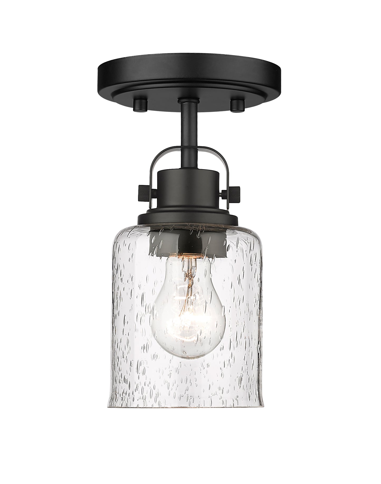 340F1-MB - Kinsley 1 Light Flush 5" Mount - Matte Black