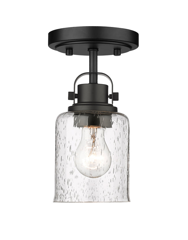340F1-MB - Kinsley 1 Light Flush 5" Mount - Matte Black