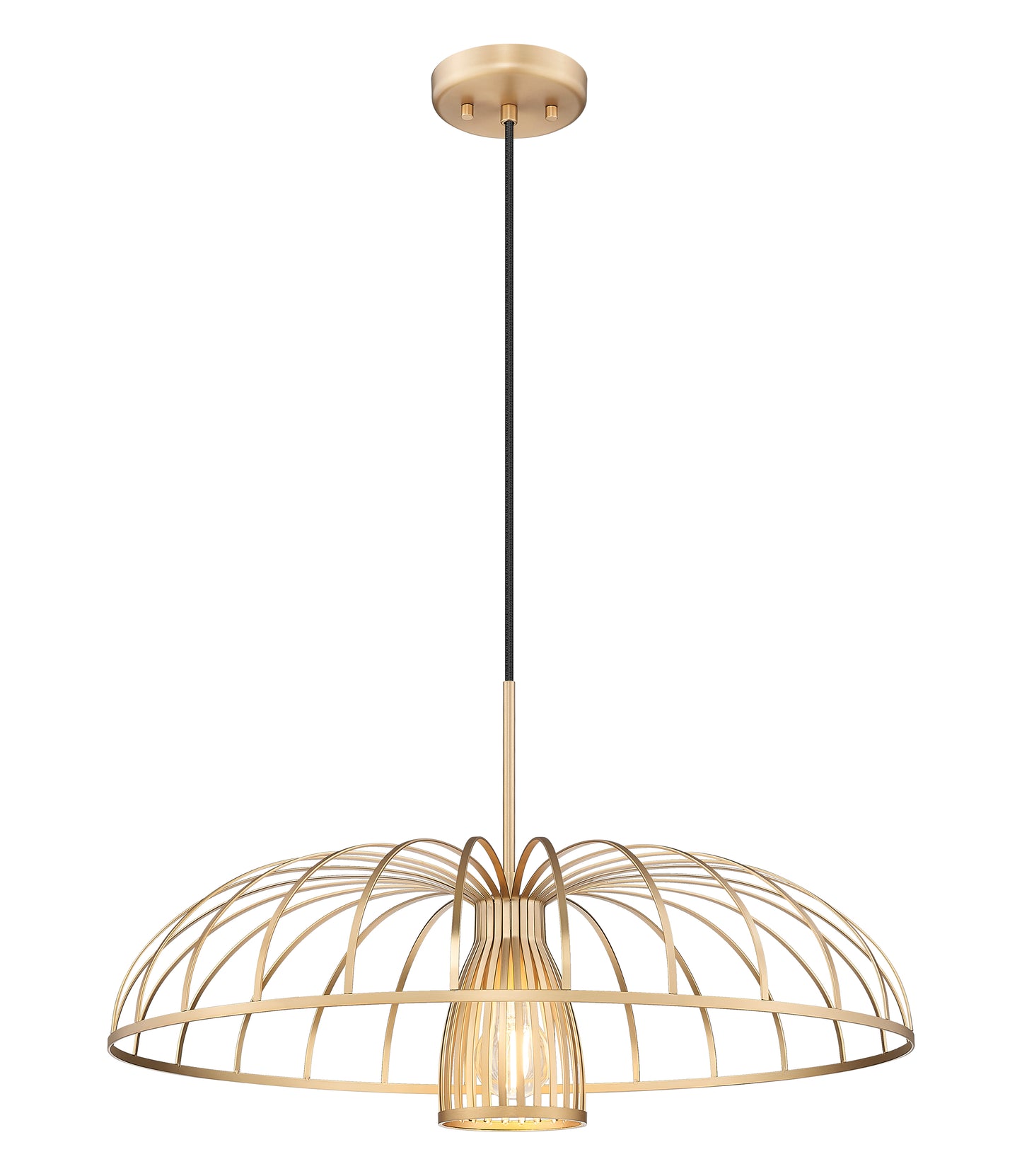 623P24-MGLD - Valencia 1 Light 24" Pendant - Modern Gold