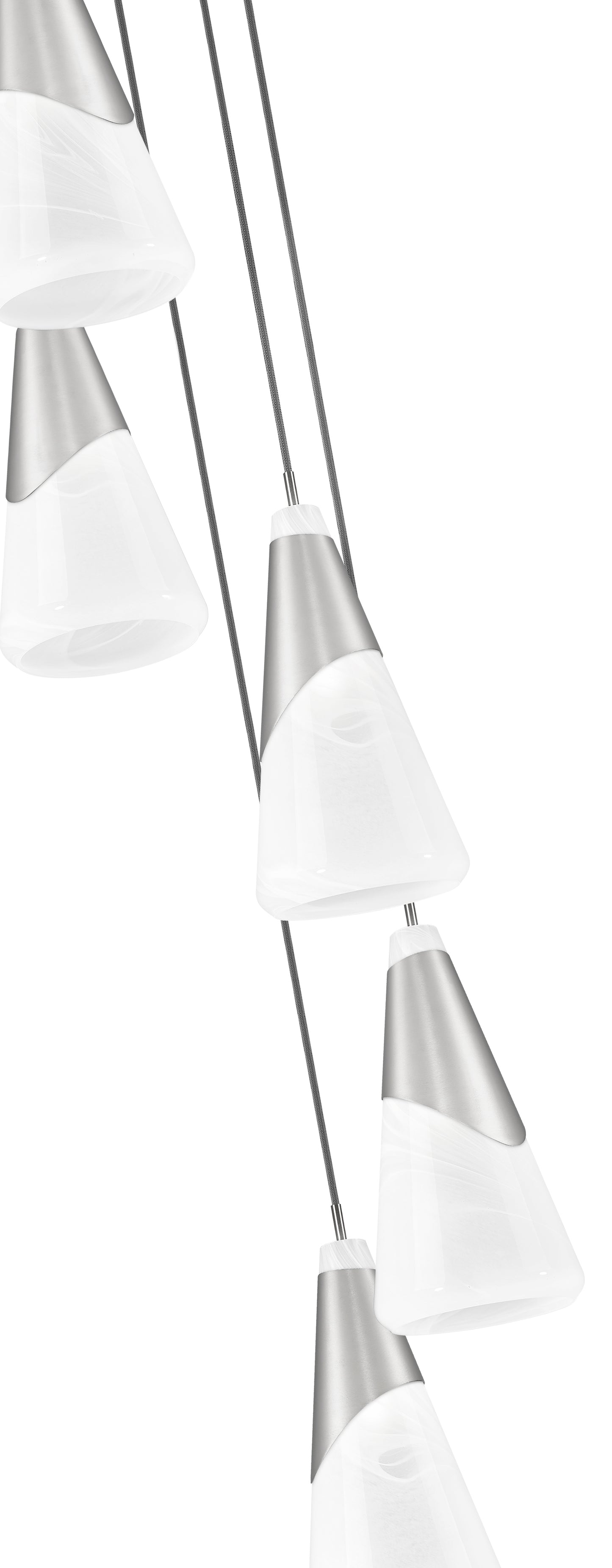 828P7-5R-BN - Aimie 5 Light 12" Chandelier - Brushed Nickel