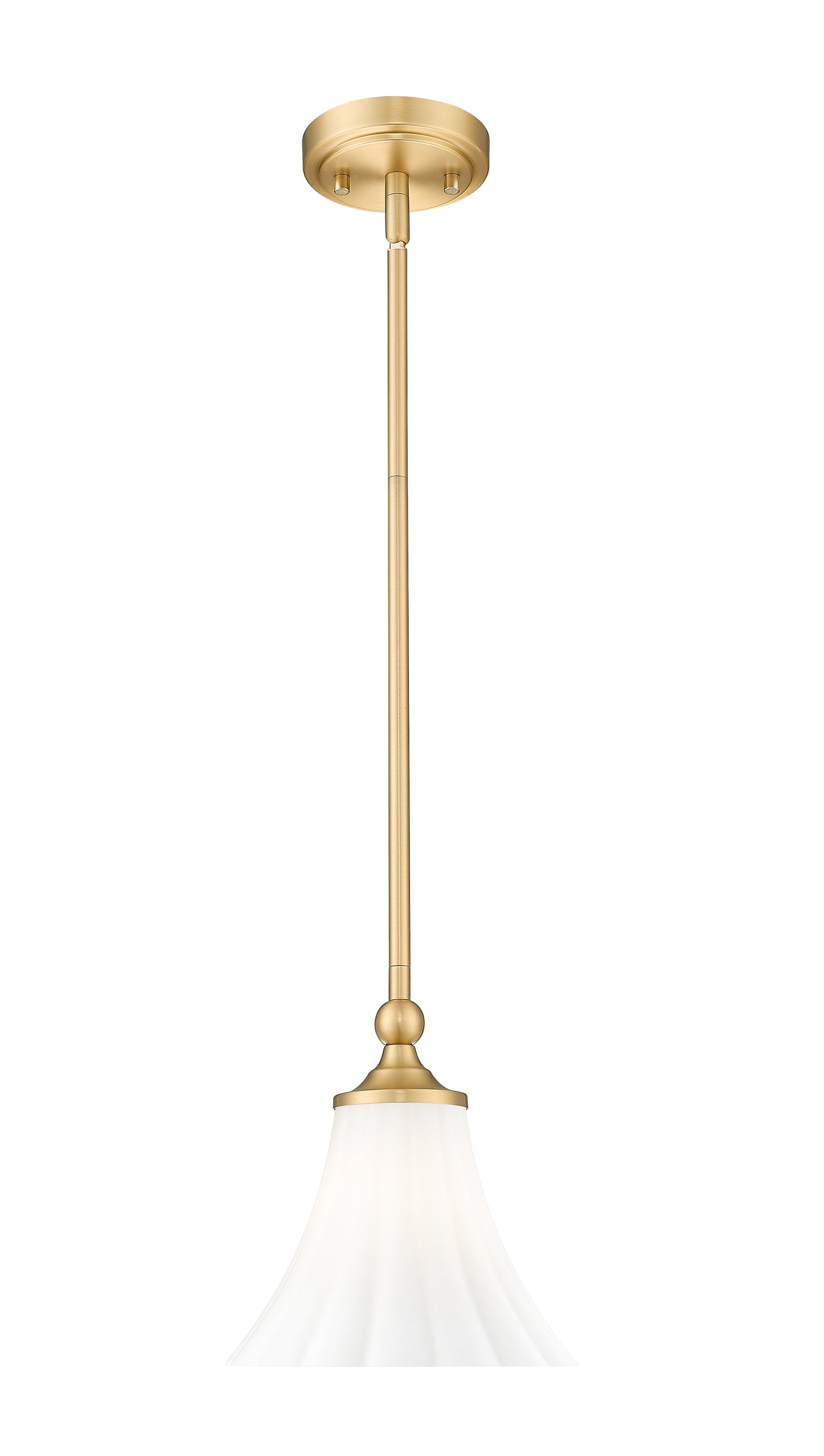 1958P8-MGLD - Fleur 1 Light 8" Pendant - Modern Gold