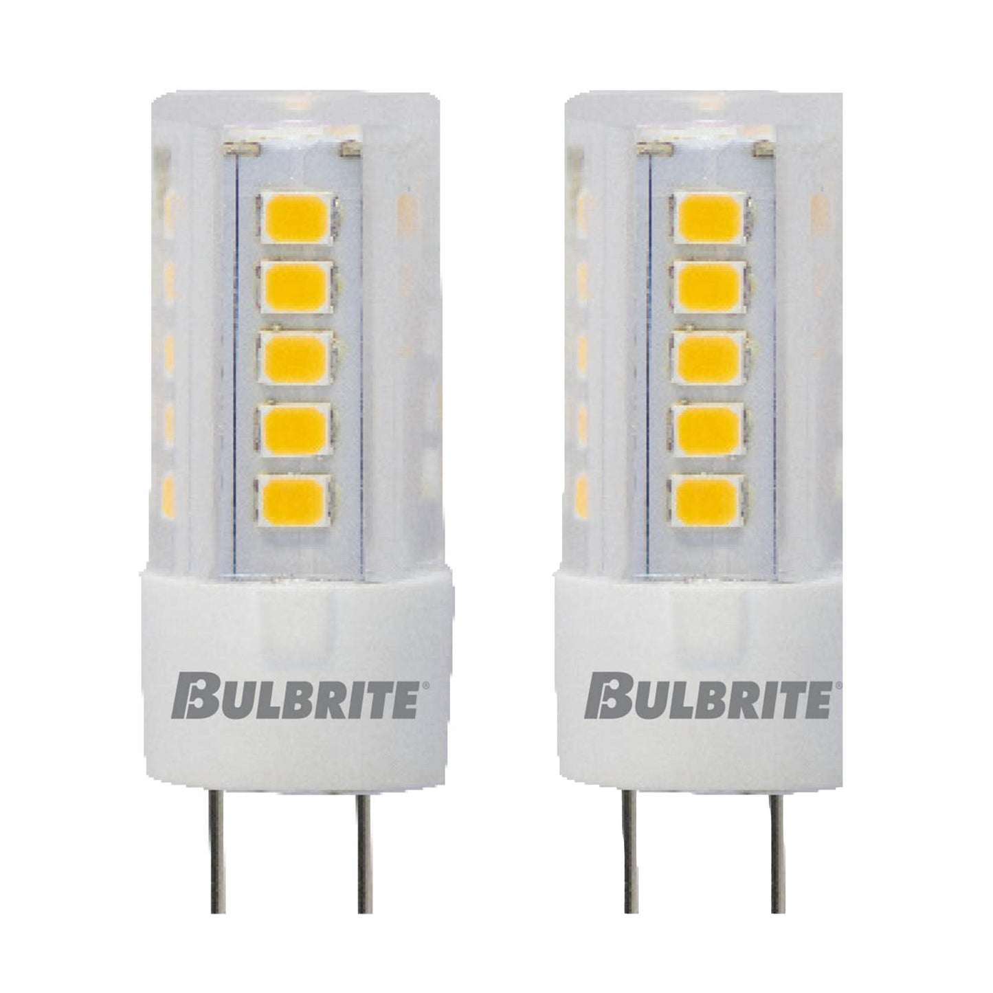 770624 - Clear T4 LED G4 Base Light Bulb - 4.5 Watt - 3000K - 2 Pack