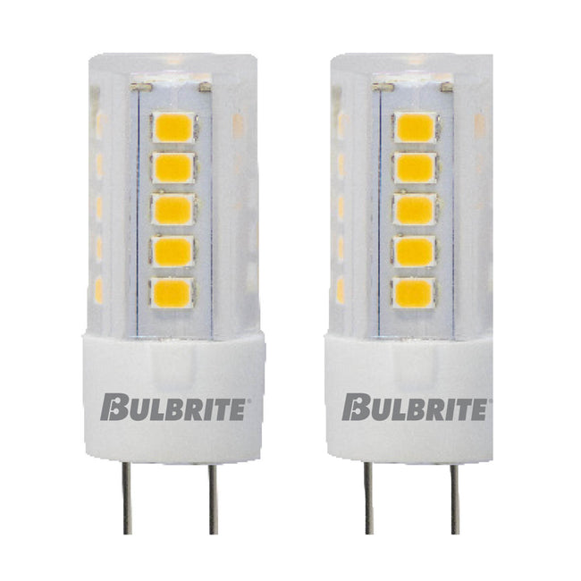 770624 - Clear T4 LED G4 Base Light Bulb - 4.5 Watt - 3000K - 2 Pack