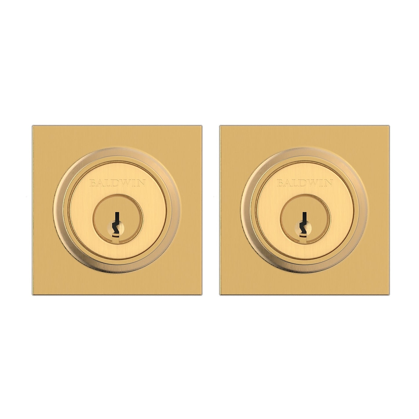 Baldwin Contemporary Square Rose Double Cylinder Deadbolt