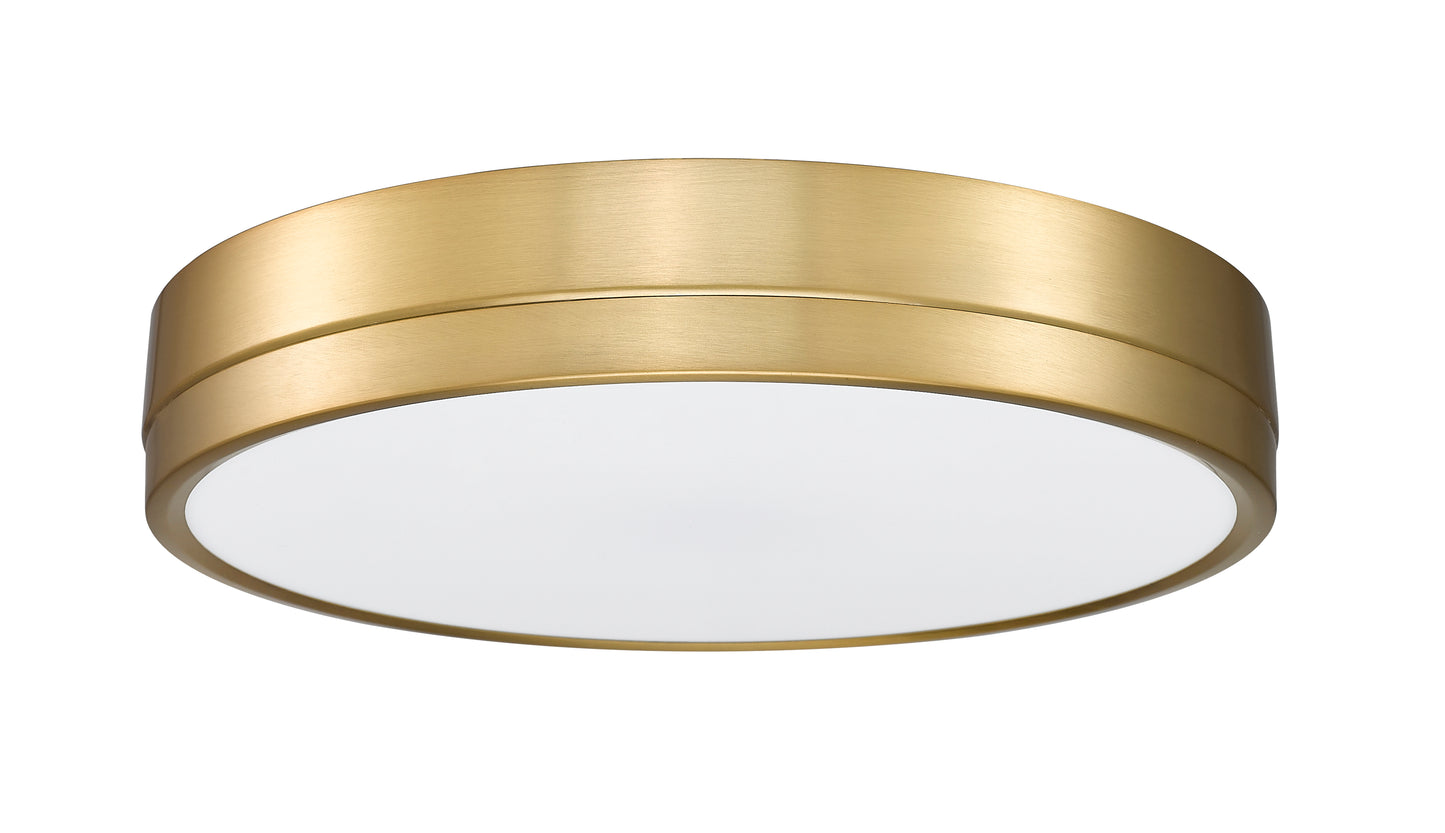 1006F16-MGLD-LED - Algar 1 Light Flush 16" Mount - Modern Gold