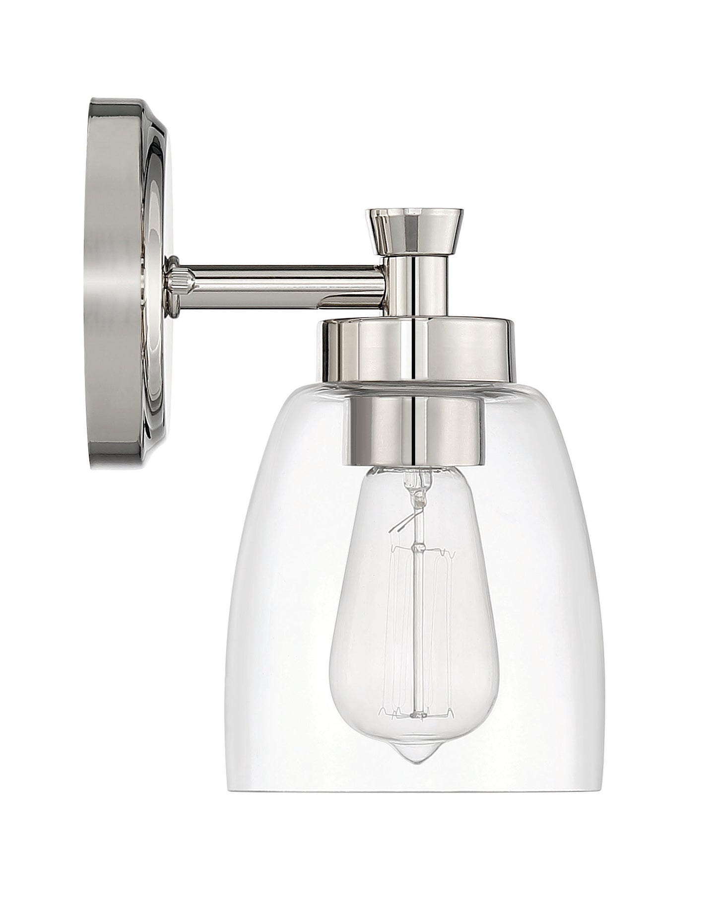 12705PLN1 - Henning 1 Light 9.25" High Wall Sconce - Polished Nickel