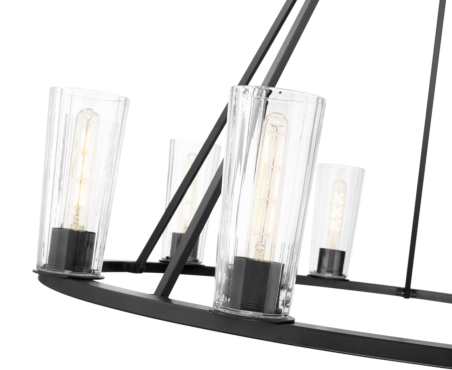 826-10MB - Titus 10 Light 46" Chandelier - Matte Black