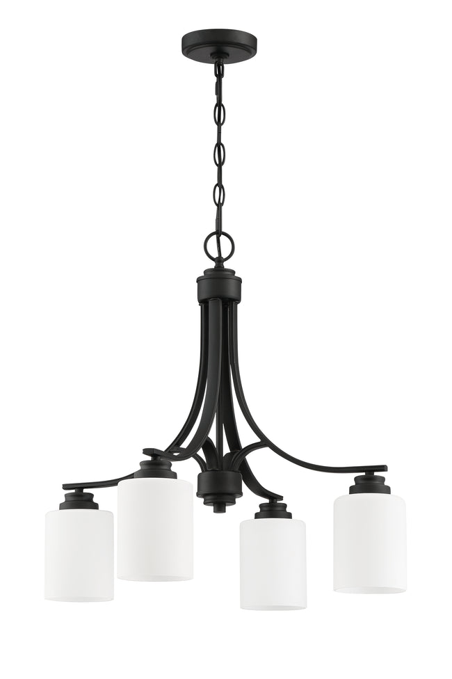 50524-FB-WG - Bolden 4 Light 23" Wide Chandelier - Flat Black