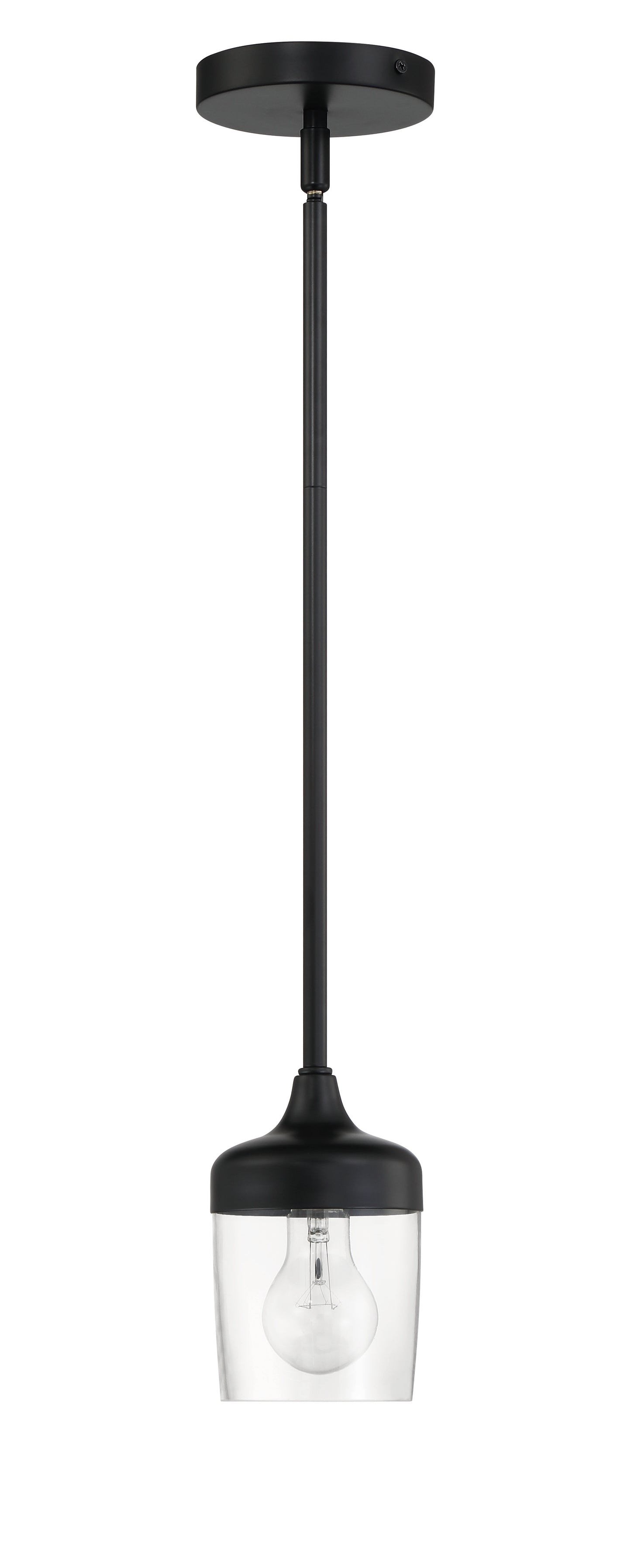 58191-FB - Wrenn 1 Light 5.12" Wide Mini Pendant - Flat Black
