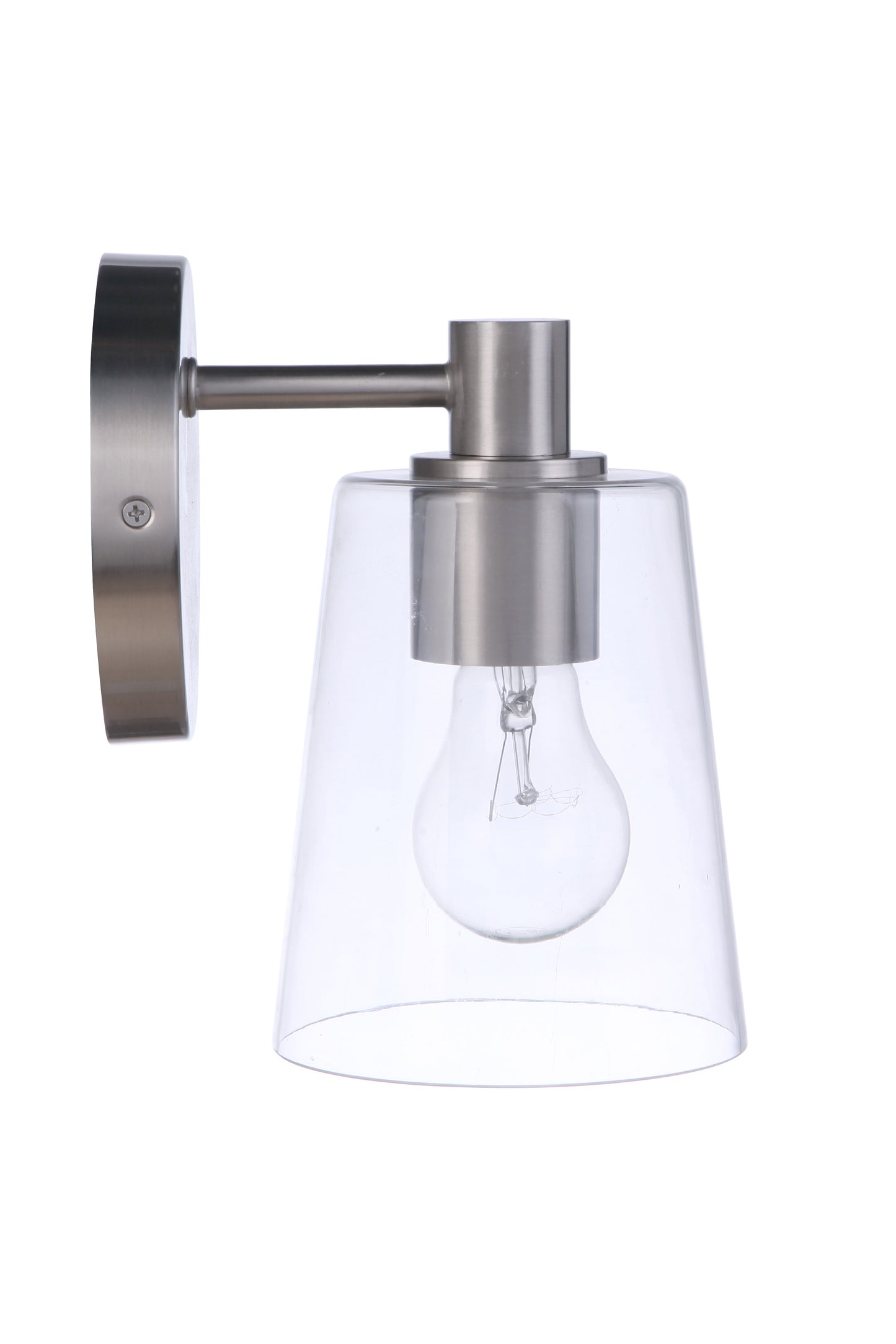 12605BNK1 - Emilio 1 Light 8" High Wall Sconce - Brushed Nickel